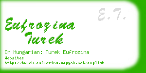 eufrozina turek business card